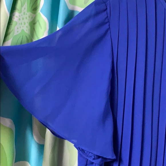 2/$15- Alex Marie Blue Pleated Dress - Picture 3 of 8